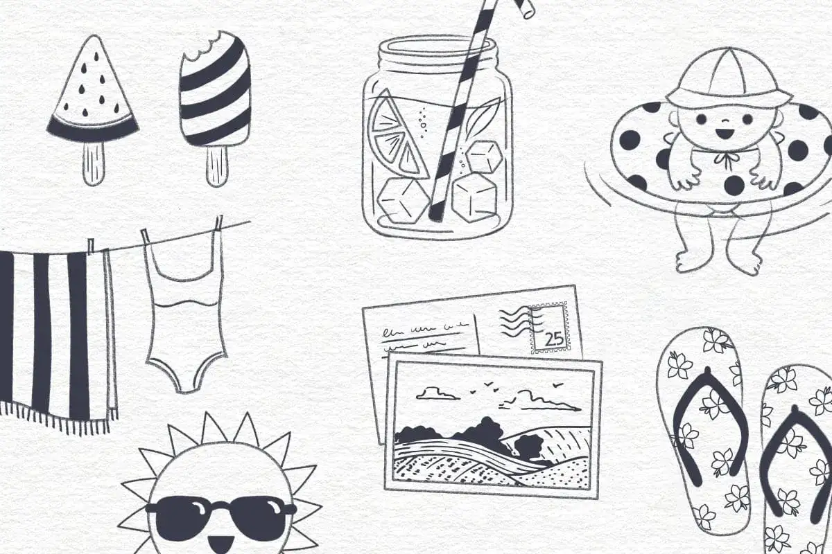 Dibujo de verano fácil - Crea escenas vibrantes paso a paso