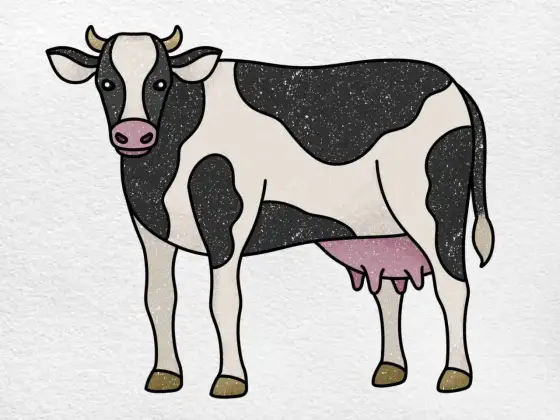 Cómo dibujar una vaca - Guía fácil paso a paso